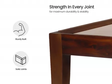 Hugo Solid Wood Queen Size Double Bed with 4 Inches Mattress